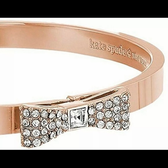 Kate Spade Ready Set Bow Bangle Bracelet Rose GoldTone O0RU1567 - Picture 4 of 10